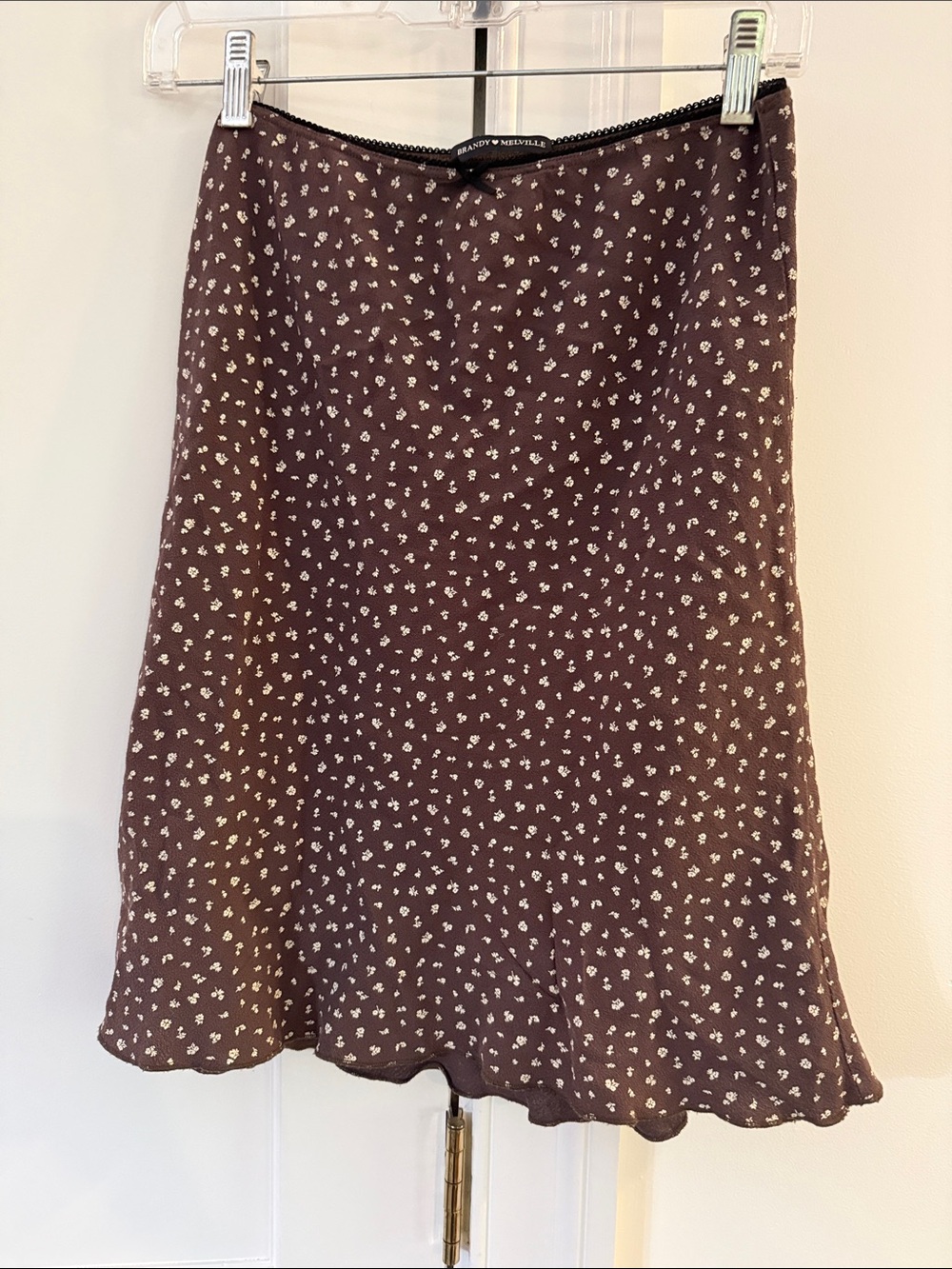 Brandy Women's Brown Floral A-Line Skirt